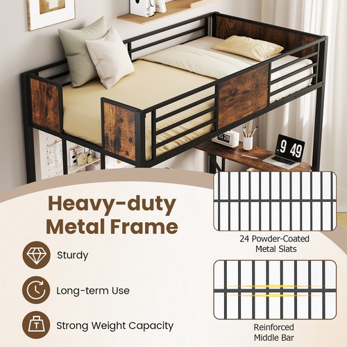 Single loft bed - frame, with