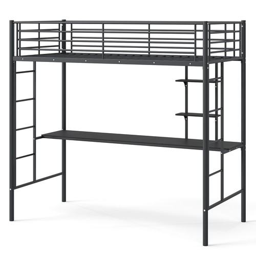 Metal loft bed with - loft,