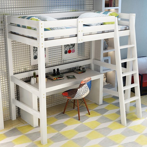 Single solid pine wood loft - solid,