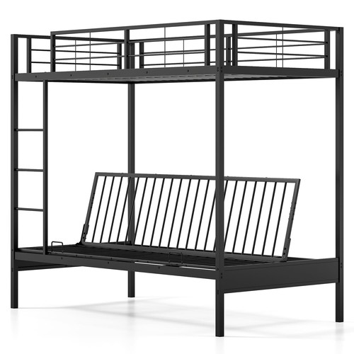 Metal bunk bed convertible - bed, to