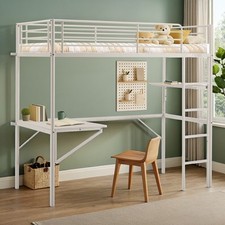 White High Cabin Bed Loft Bed